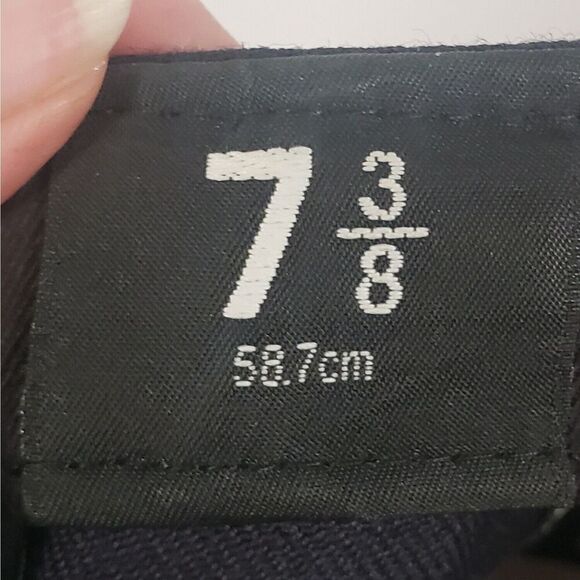 New Era MLB Atlanta Braves Fitted Baseball Tomahawk Hat Cap 7 3/8 Wool Navy Red - Picture 9 of 13